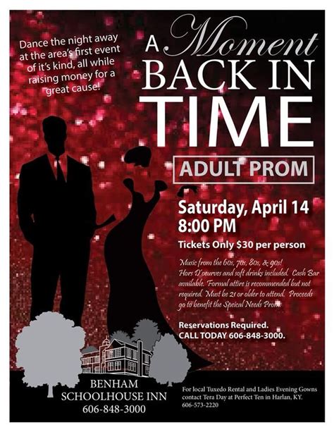 2018 Adult Prom Benham Schoolhouse Inn In 2020 Prom Party Ideas