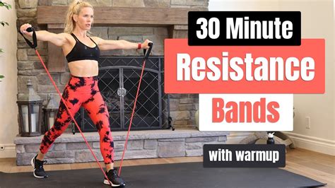 30 Minute Low Impact Resistance Band Workout Includes Warm Up