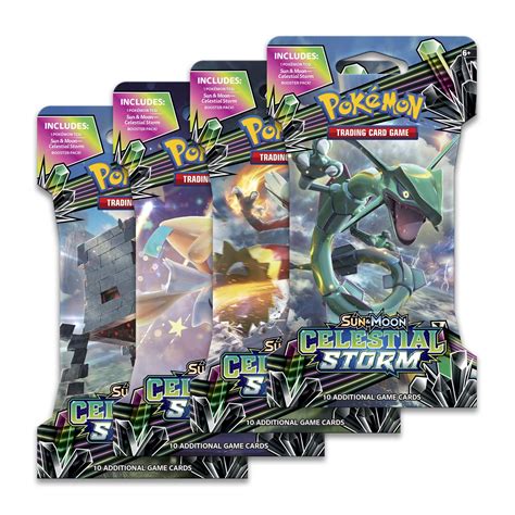 Pokémon Tcg Sun And Moon—celestial Storm Sleeved Booster Pack 10 Cards