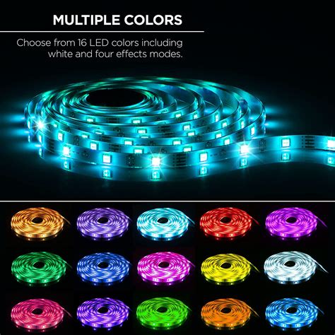 Buy Merkury Innovations Flexglo Flexible Multi Colored Led Light Strips