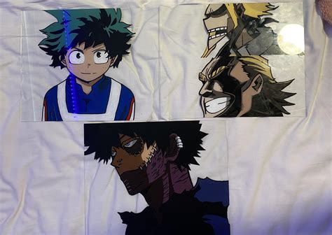 First 3 Mha Glass Paintings Whos Your Favorite Made By Me Mungiclub
