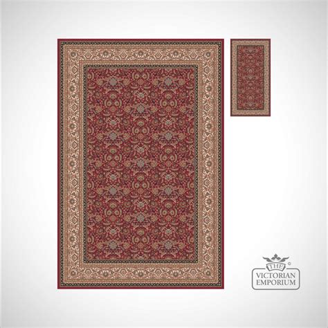 Victorian Rug Style Na1288 Red Rugs The Victorian Emporium