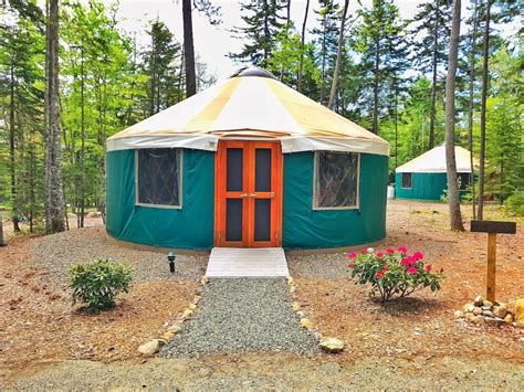 Social Distance In Style Yurt Glamping Near Acadia Southwest Harbor
