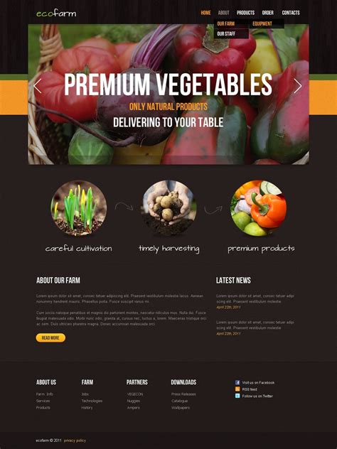 Vegetable Website Template - Web Design Templates, Website Templates, Download Vegetable Website ...