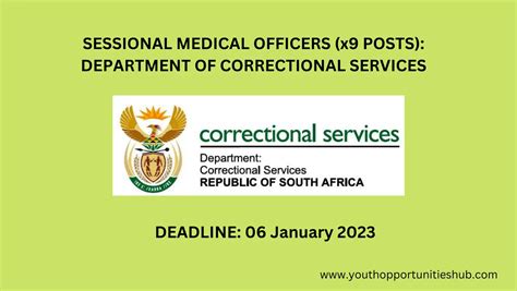 Sessional Medical Officers X9 Posts Department Of Correctional