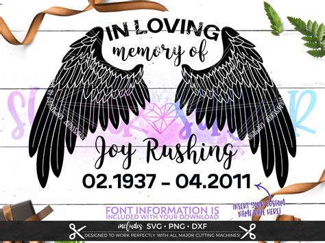 Paper Party And Kids In Loving Memory Svg In Memory Svg Rip Svg Memorial