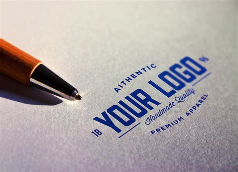 Free Realistic Printed Paper Logo Mockup Psd Good Mockups