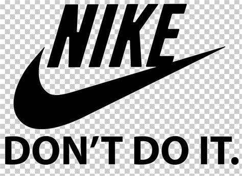 Just Do It Logo Nike Swoosh Brand Png Advertising Black And White