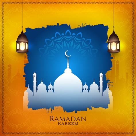 Ramadan Kareem Elegante Fundo Islâmico Vetor Grátis