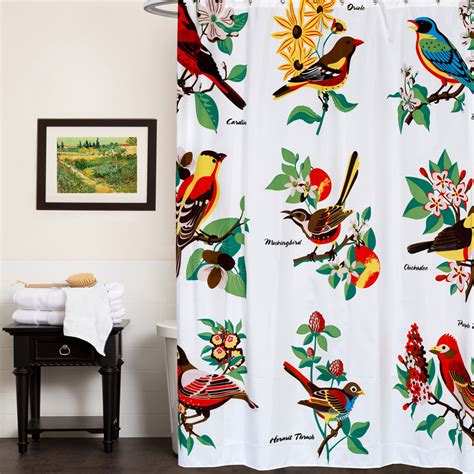 Check spelling or type a new query. 100% Polyester Fabric Shower Curtain Audubon Aviary Bird ...