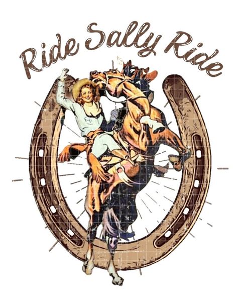 ride sally ride etsy sally ride cowgirl art vintage cowgirl