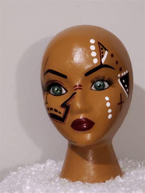 Native American Painted Mannequin Head Mannequin Head Etsy In 2021