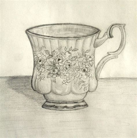 China Teacup Drawing Tea Cup Drawing Drawings Glassware