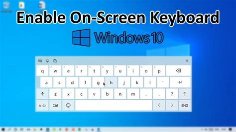How To Enable On Screen Virtual Keyboard In Windows 10 Youtube