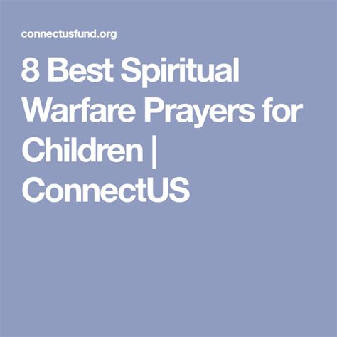 8 Best Spiritual Warfare Prayers For Children Connectus Spiritual