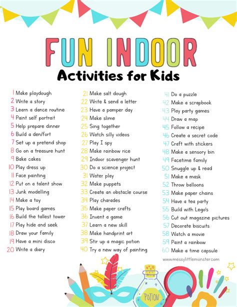 Fun And Easy Indoor Activities For Kids Indoor Activities For Kids Fun