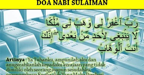 Doa nabi sulaiman yang tertera di dalam q.s. 3 Doa Nabi Sulaiman : Doa Penunduk, Untuk Kekayaan, dan ...
