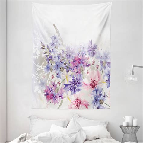 Lavender Tapestry Pastel Cornflowers Bridal Classic Design Gentle