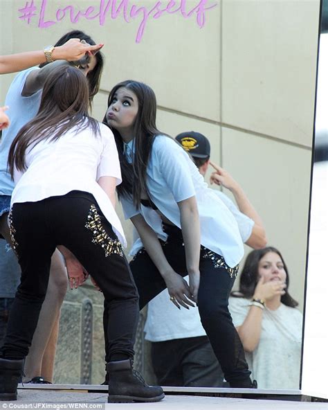 Hailee Steinfeld Wears Black Bra While Filming Love Myself Music Video