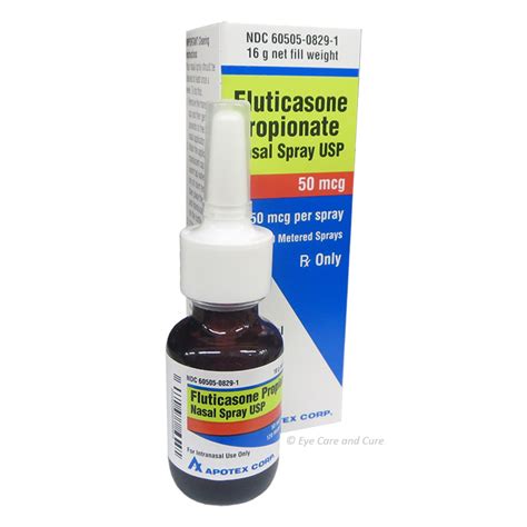 This is inflammation of the inside of your nose that can be from hay fever. Fluticasone Propionate Nasal Spray 50 mcg