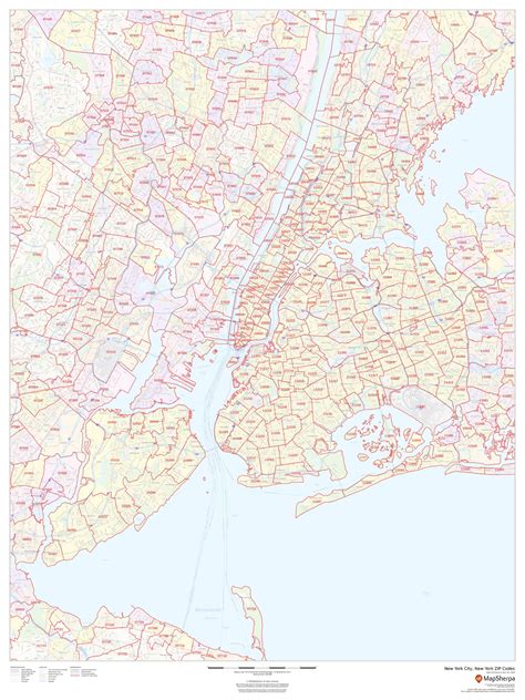 New York City Zip Code Map New York