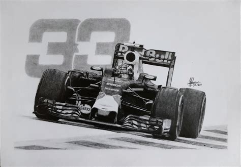 So I Finally Finished My Drawing Of The Rb12 With Max Verstappen Behind