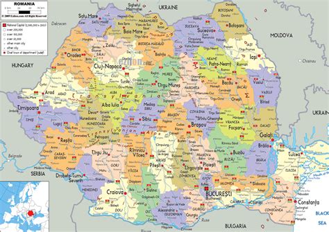 Maps Of Romania Detailed Map Of Romania In English Tourist Map Of