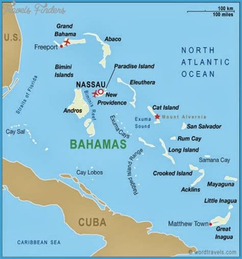 Bahamas Map Travel Map Vacations Travelsfinderscom