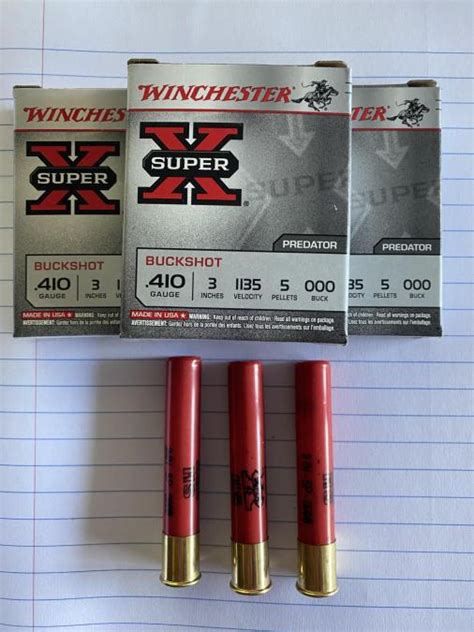 winchester super x buckshot 410 gauge 3 000 buck 5 pellet 1135 fps 5 pack ammo gunpost