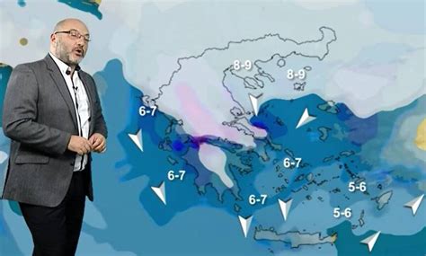 Η πρόγνωση του καιρού από τον διευθυντή της εμυ θοδωρή κολυδά. Καιρός: Πυκνό χιόνι και αλυσίδες ακόμα και μέσα σε πόλεις ...