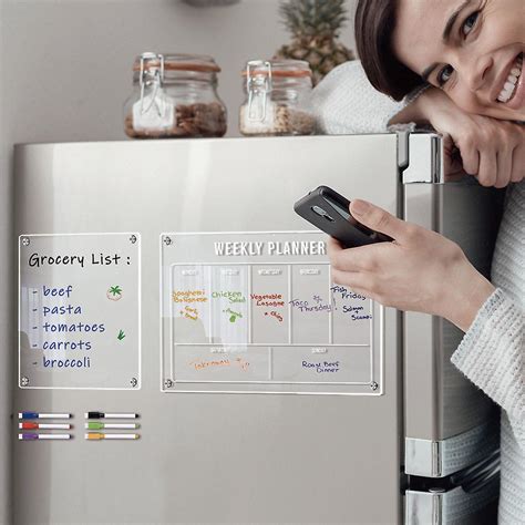 1 Set Of Refrigerator Planning Board Magnetic Dry Erase Board For