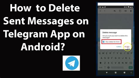 How To Delete Sent Messages On Telegram App On Android YouTube