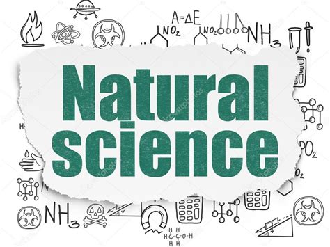 Science Concept Natural Science On Torn Paper Background ⬇ Stock Photo