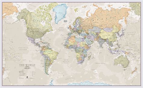 Giant World Map Mural - Classic (Mural)