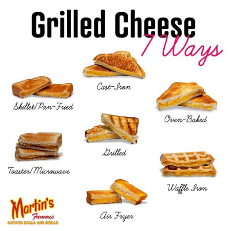 Grilled Cheese 7 Ways Martins Famous Potato Rolls And Bread