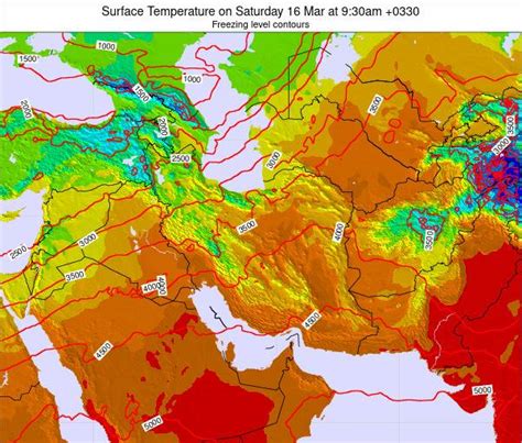 Azerbaijan Surface Temperature On Friday 27 Aug At 430am Irdt