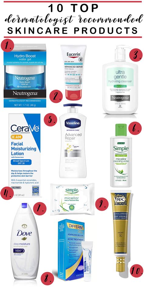 Top Dermatologist Recommended Drugstore Skincare Products The