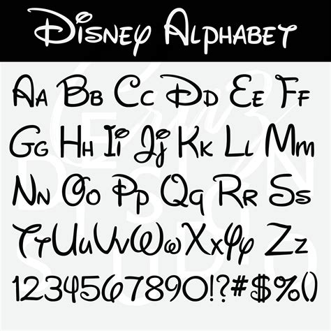 Pin On Disney Alphabet Font Svg Cutting Files Clipart DD
