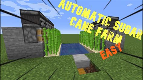 COMPLETELY AUTOMATIC SUGAR CANE FARM Minecraft Tutorial YouTube