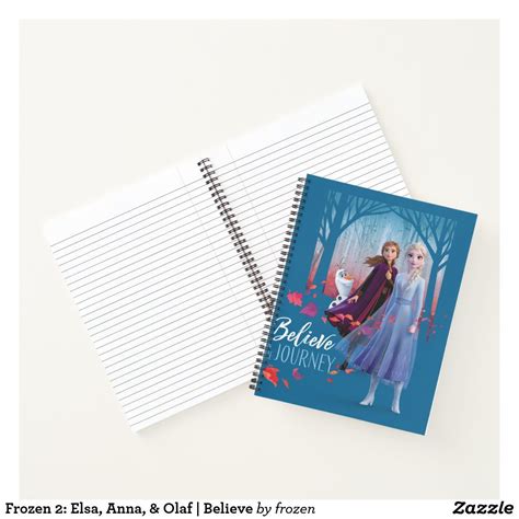 Frozen 2 Elsa Anna And Olaf Believe Notebook In 2021 Disney Frozen Bedroom