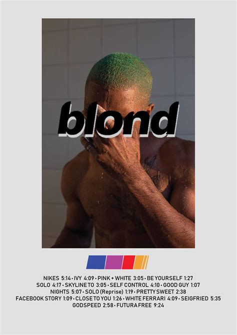Frank Ocean Blonde Poster Etsy