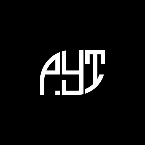 PYT letter logo design on black background.PYT creative initials letter