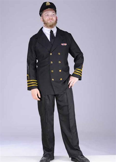 Adult 1940s Wartime Navy Captain Officer Costume