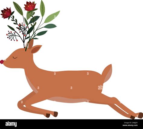 Merry Christmas Reindeer Vector Design Stock Vector Image And Art Alamy