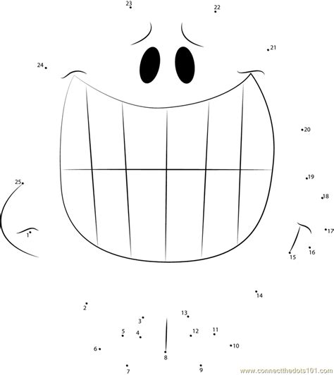Smiling Dot To Dot Printable Worksheet Connect The Dots