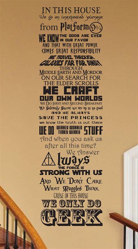 In This House We Do Geek Customizable Vinyl Wall Decal V18 Etsy In