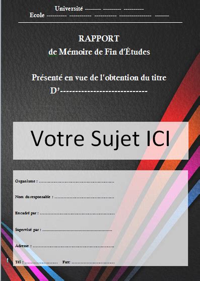 Exemple De Garde De Rapport De Stage Joy Studio Design Gallery Best