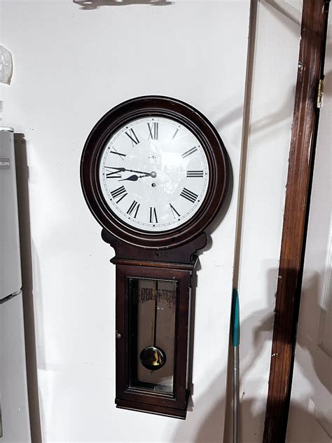 Howard Miller Regulator Clock Model 4923 Key Wind Up Wall Clock
