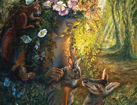 Fantasy Josephine Wall Wood Nymphs Fantasy Artist