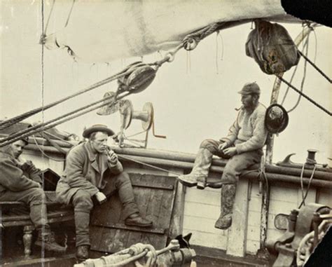 Vintage Photo Of The Sea Crew With A Wealth Of Rigging Details Old